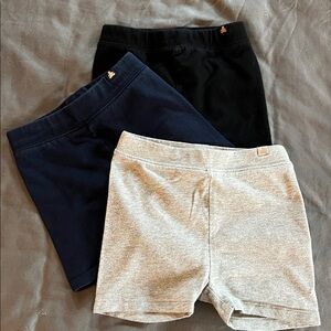 Set of Toddler Shorts - Black, Navy, and Gray